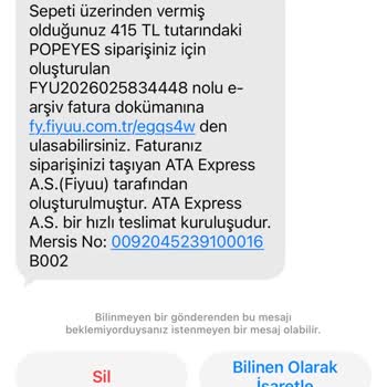 Yemeksepeti Üzerinden Popeyes Siparişinde Eksik Hamburger Ve Ulaşılamayan Müşteri Hizmetleri