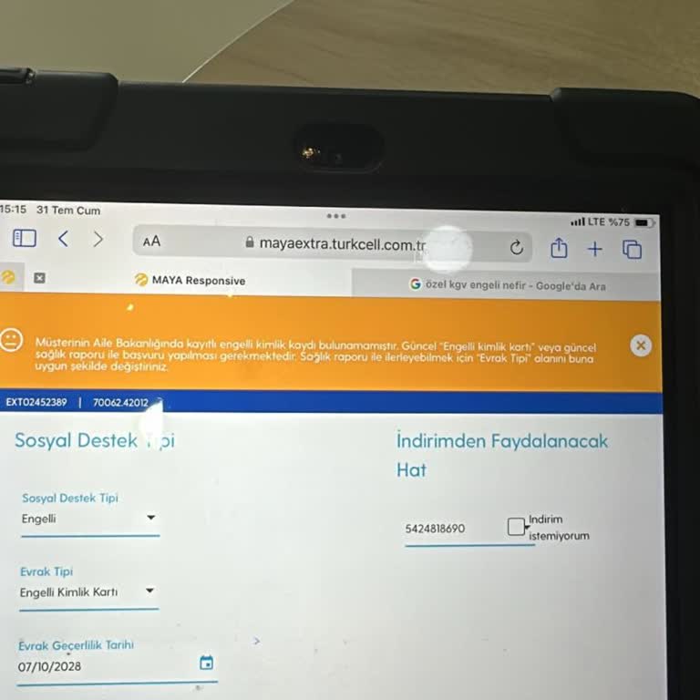 Turkcell Engelli İndirimi Tanımlanmadığı İçin Fazla Fatura Ödeniyor