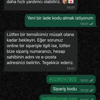 İade Kodunun Süresi Dolmuş Gibi Görünmesi Ve Müşteri Hizmetlerinden Yanıt Alamama