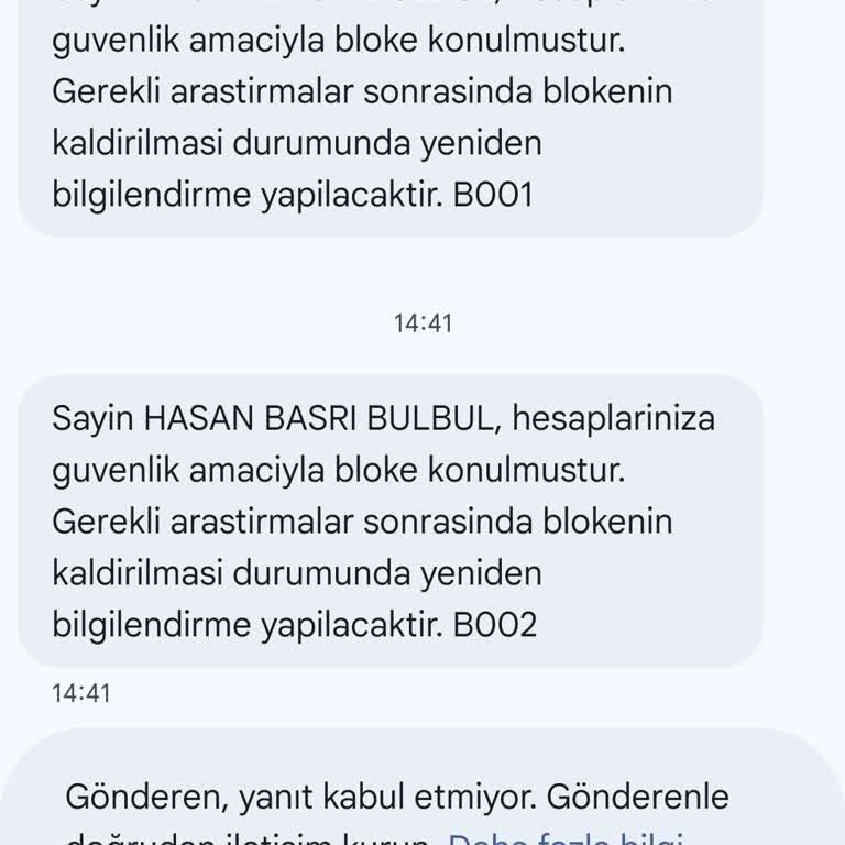 Açıklama Olmadan Bloke Edilen Hesap Ve Acil Ödeme Mağduriyeti