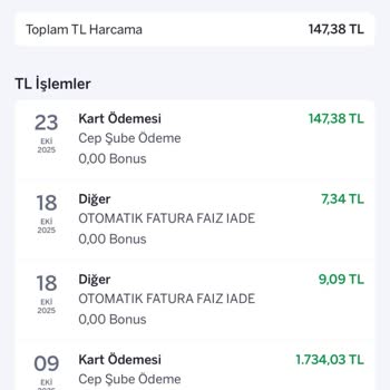 Kapattığım Bonus Kartı Borcuna Faiz İşlendi