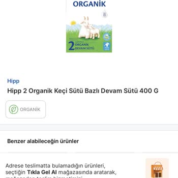 Hipp Organik Keçi Sütlü Devam Sütü Stok Sorunu Ve Bilgi Eksikliği