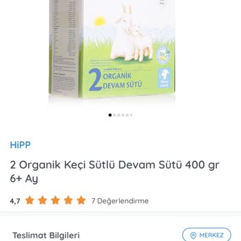 Hipp Organik Keçi Sütlü Devam Sütü Stok Sorunu Ve Bilgi Eksikliği