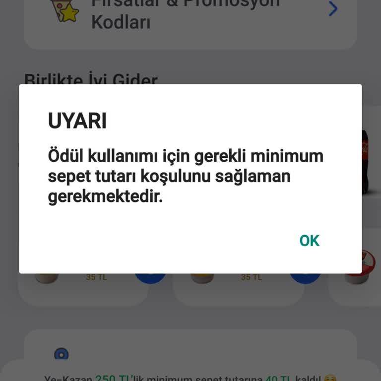 Domino's Uygulamasında Hediye Pizza İçin Minimum Sepet Tutarı Şartı