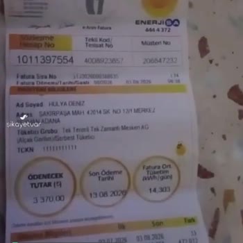 Enerjisa Toroslar Perakende Öztürk Faturası Çok Yüksek Geliyor