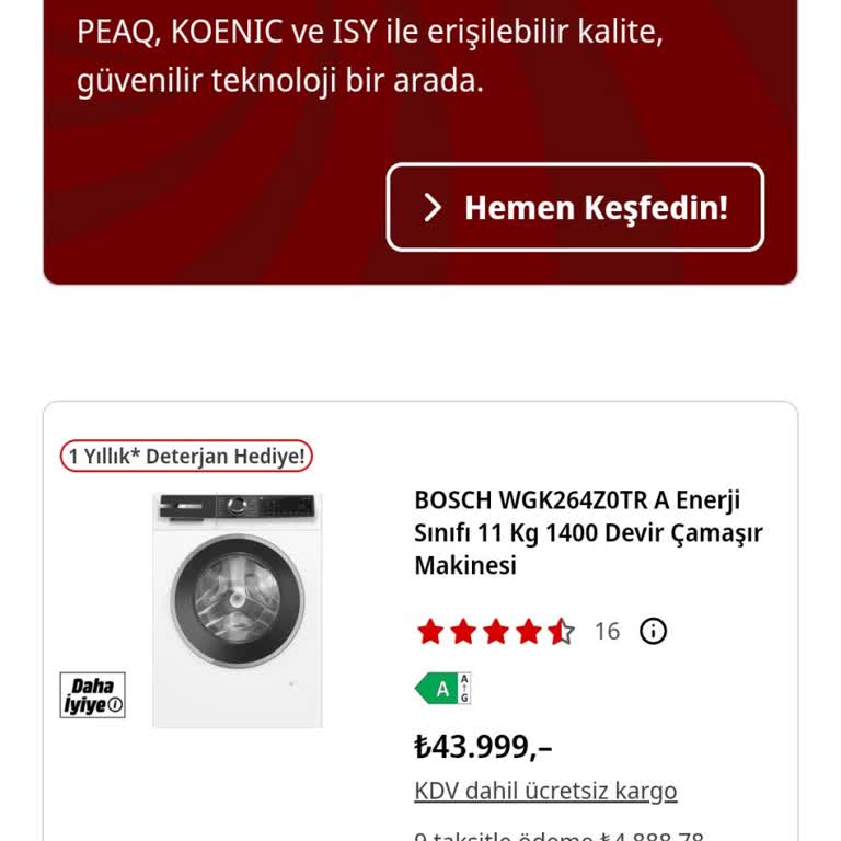 Media Markt'ta İlan Edilen 1 Yıllık Deterjan Hediyesi Teslim Edilmedi