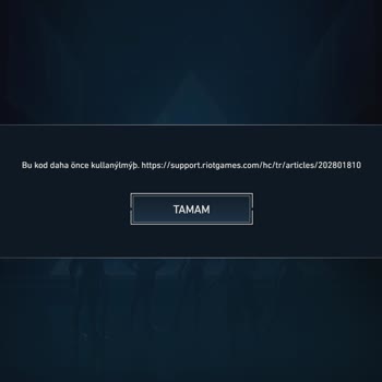 Kullanılmış Valorant VP Kodu İçin Yeni Kod Talebi
