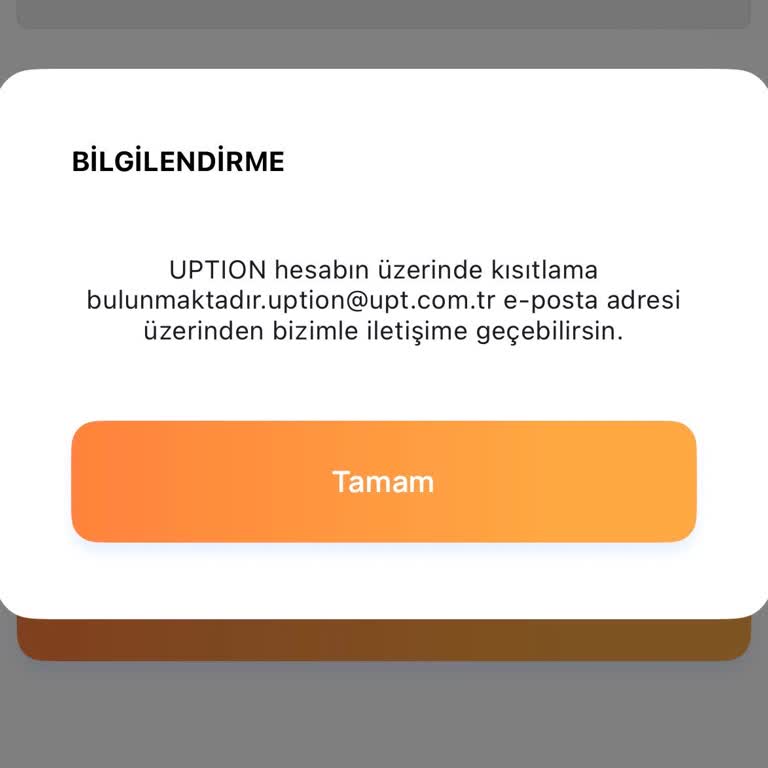 Uption Bireysel Hesabımın Açıklamasız Blokajı Ve Acil Kaldırılma Talebi