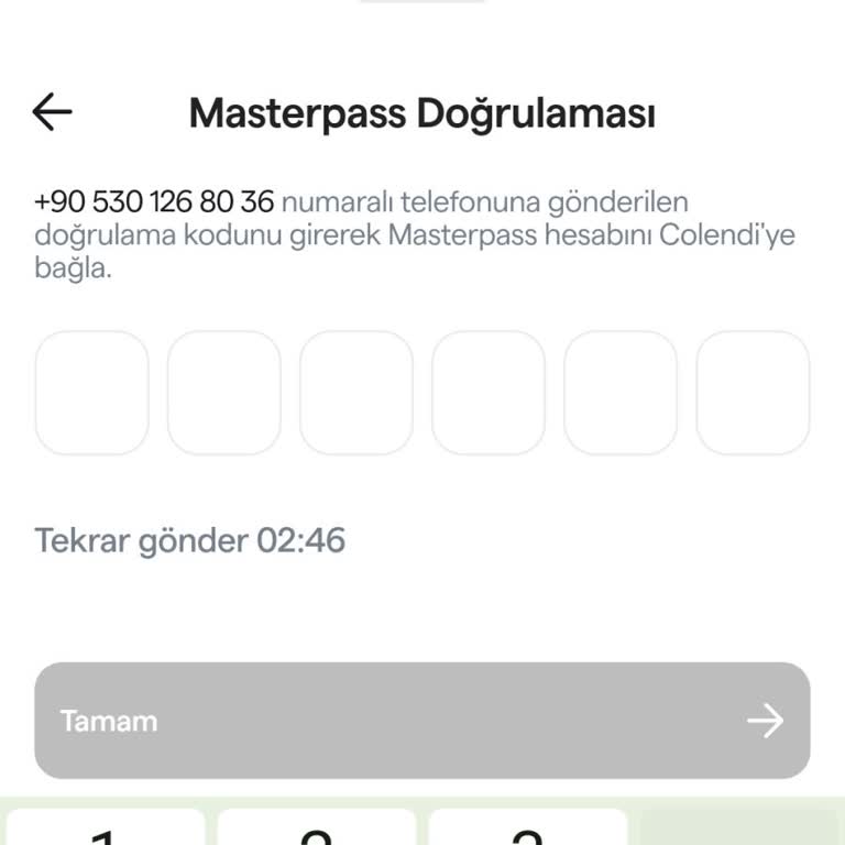 Masterpass Doğrulama Şifresi SMS Olarak Telefonuma Ulaşmıyor