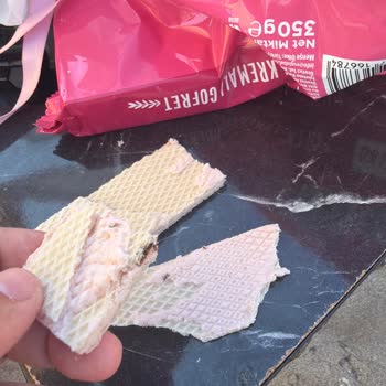 BİM Sakarya Karasu Şubesinde Çilekli Gofrette Böcek Benzeri Görüntü