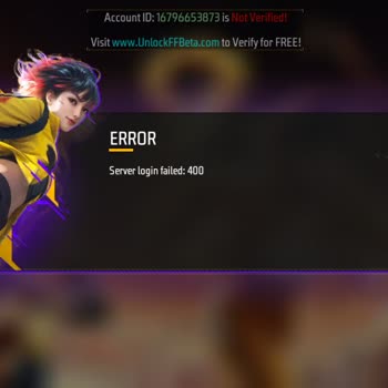 Free Fire Max “Server Login Failed: 400” Error