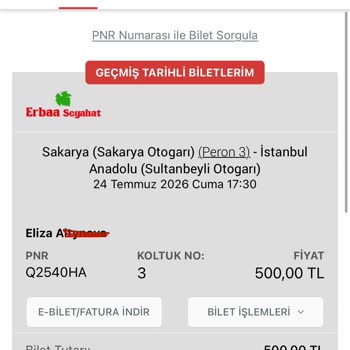 Sakarya Sultanbeyli Seferinde Otobüse Alınmama Ve İade Gecikmesi