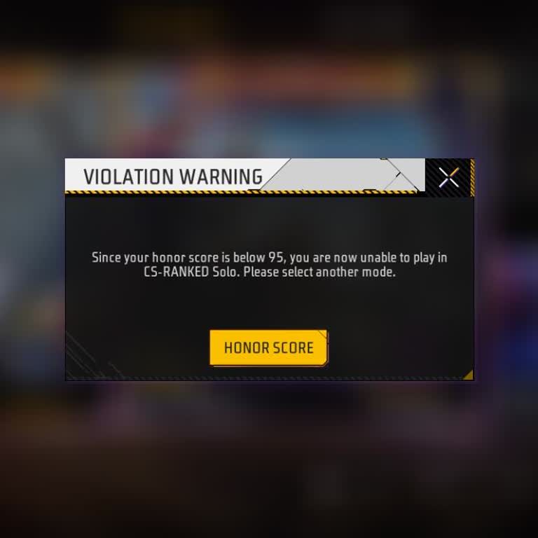 CS Ranked Locked Because Of Honor Score 91