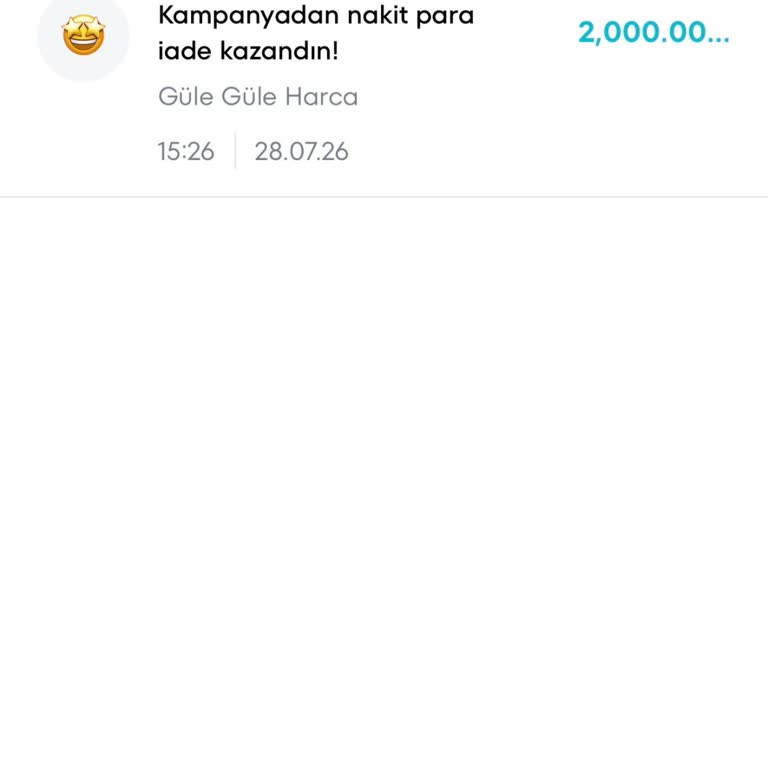A101+ Kazandığım 2.000 TL Nakit İade Hadi Uygulamasında Görünmüyor