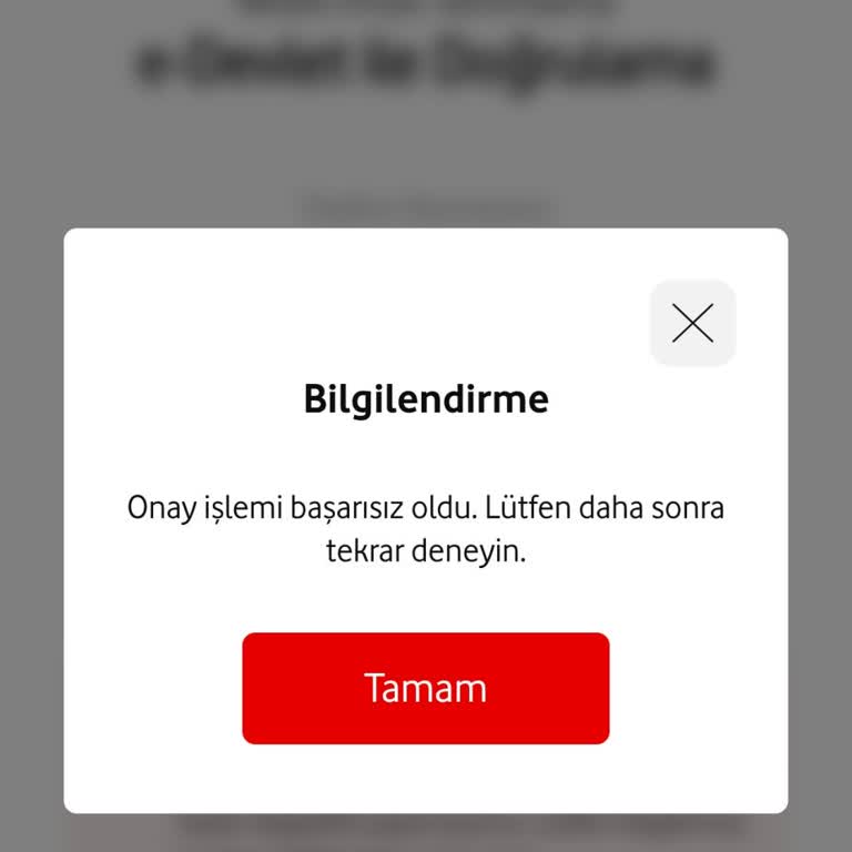 Vodafone Mobil İmza Başvurusunda Onay Hatası Tekrarlanıyor