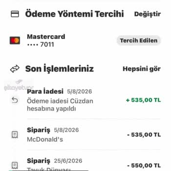 Yemeksepeti Ödeme Yöntemi Ve Müşteri Hizmetleri Sorunu