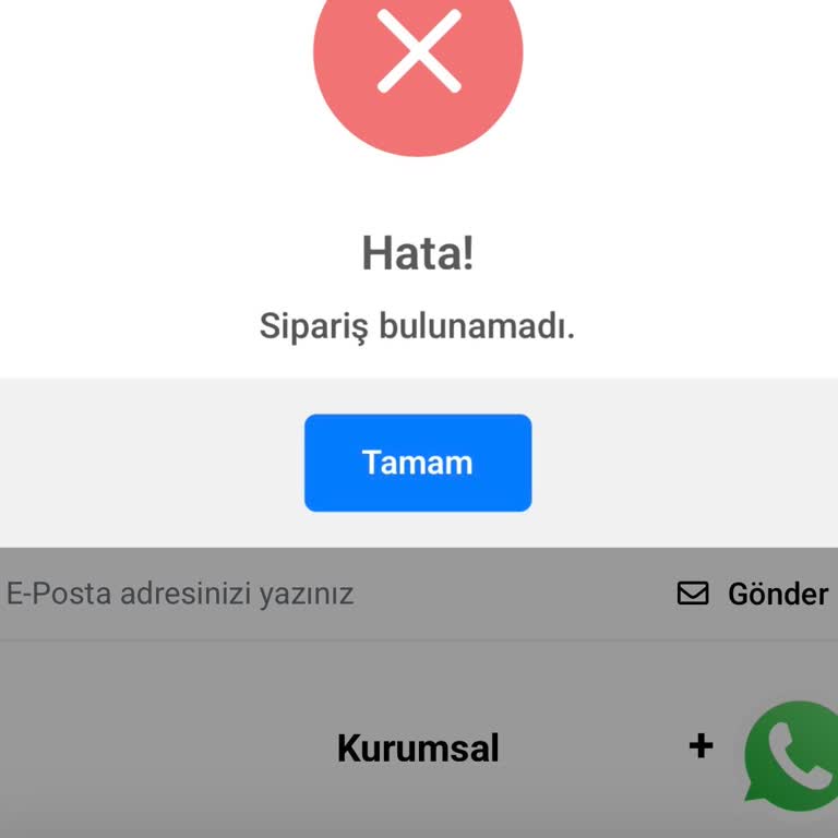 Sipariş Bulunamadı, Ödeme İadesi Talep Ediyorum