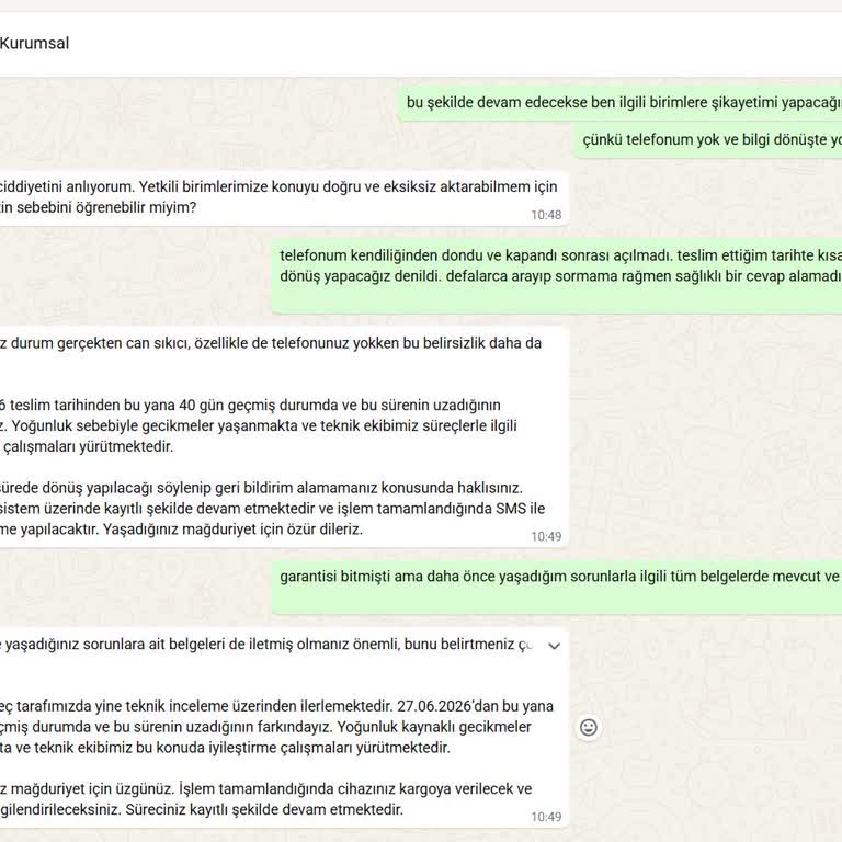 EasyCep'ten Aldığım Telefon Tamirinde 40 Günlük Gecikme Ve İletişim Sorunu
