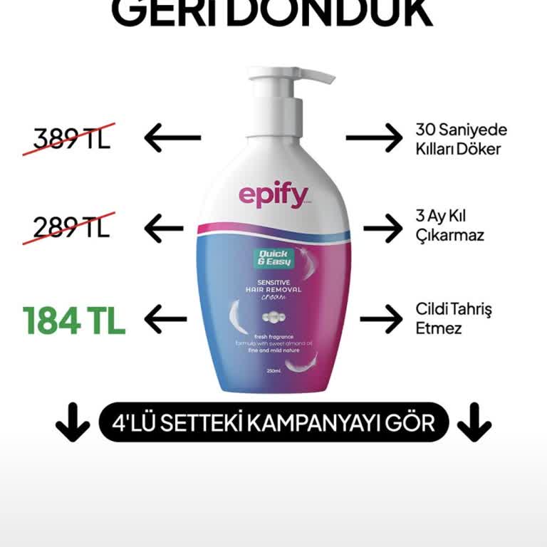 Epify'nin 3 Aylık Tüy Dökücü Krem Vaadi Gerçekleşmedi