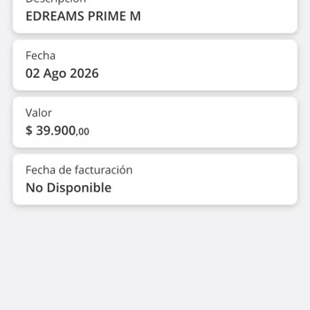 Problemas con un cobro de eDreams Prime que no reconozco, exijo reembolso
