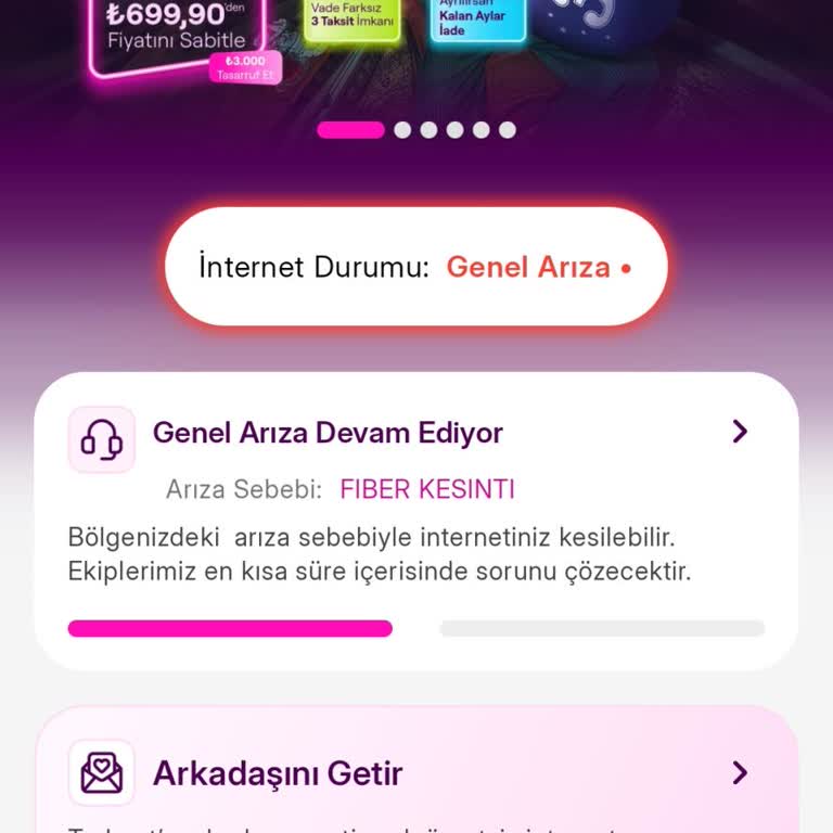 Bir Haftalık İnternet Kesintisi Ve Müşteri Hizmetlerinden Yanıt Alınamaması