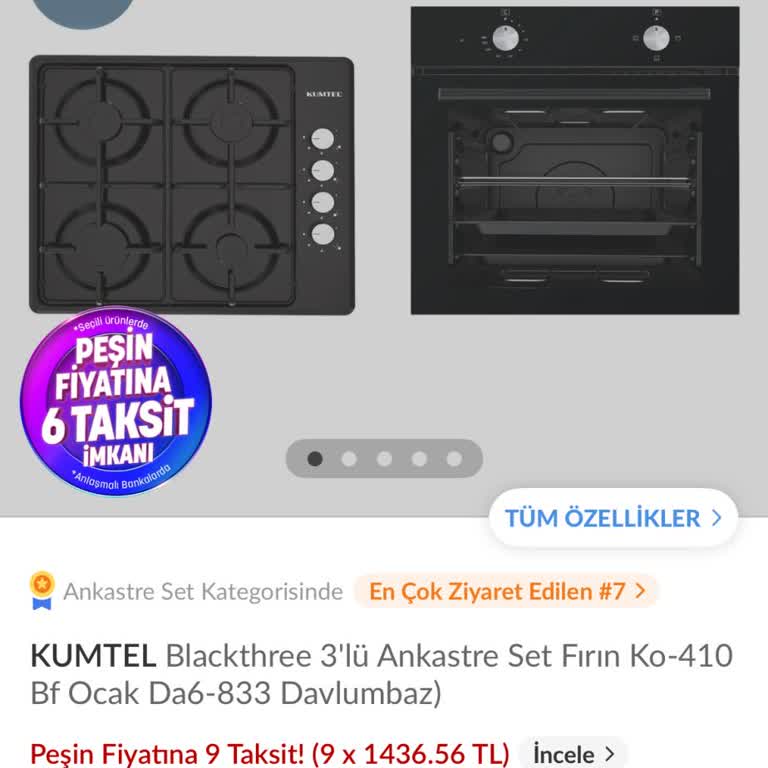 Kumtel Ankastre Setinde Tekrarlayan Ocak Tuşları Arızası Ve Ürün Değişimi Talebi