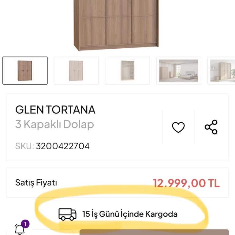 15 Gün İçinde Kargoya Verilmesi Taahhüt Edilen Dolap Teslimindeki Uzun Gecikme Ve Çözüm Talebi