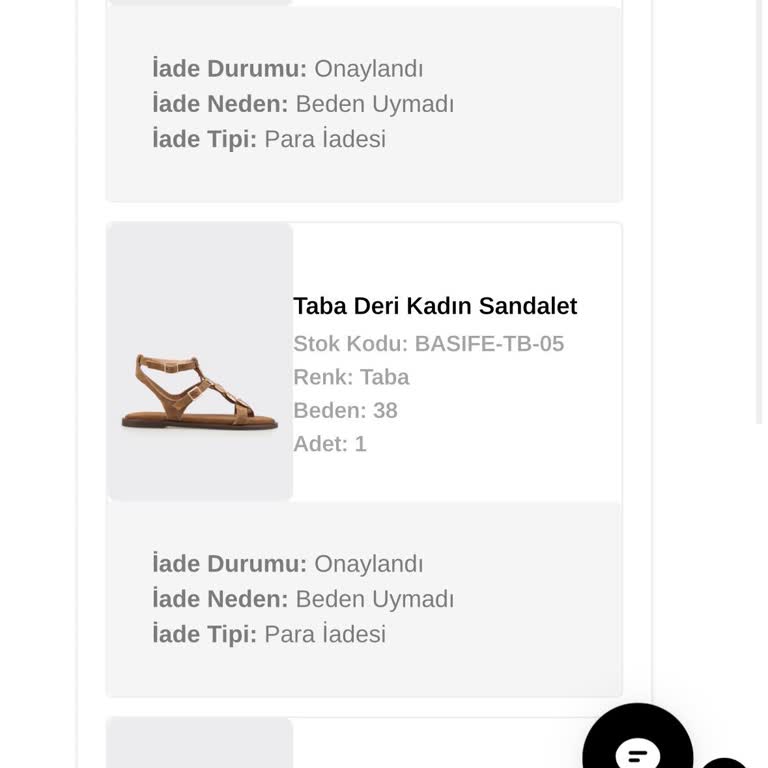 İade Edilen Sandaletin Ücreti Kredi Kartına Yatırılmadı