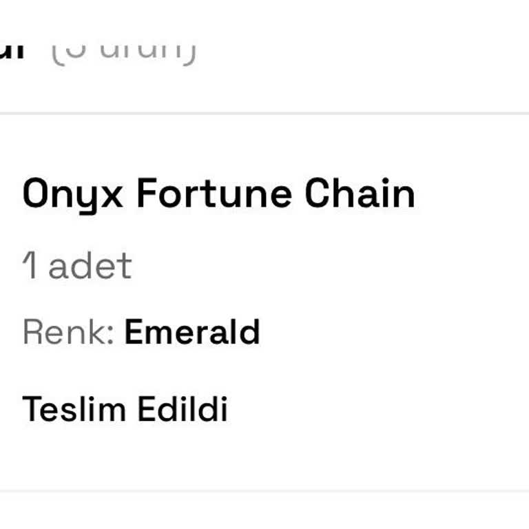 Teslim Edildi Olarak Görünen Siparişte Onyx Fortune Zinciri Eksik Ve İade Talebi