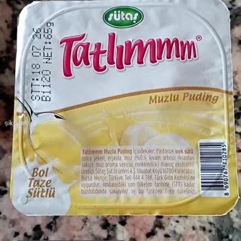 Sütaş 20 Gün Tarihi Geçmiş Bir Puding