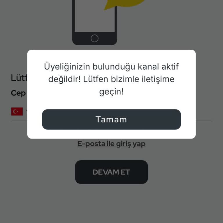 Üyeliğim Aktif Olmadığı İçin Giriş Sorunu Ve Müşteri Hizmetlerinden Yanıt Bekliyorum