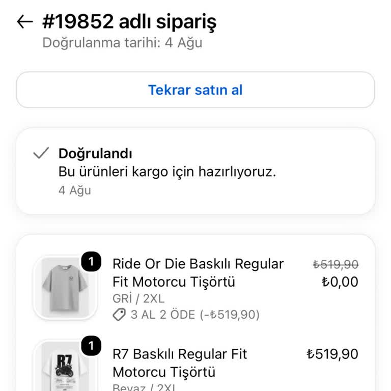 Emorpi'den Siparişimin Kargoya Verilmemesi Ve Takip Bilgisi Gönderilmemesi