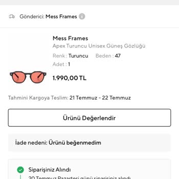 İade Redi Tutarsızlığı Ve 1.592 TL Geri Ödeme Talebi