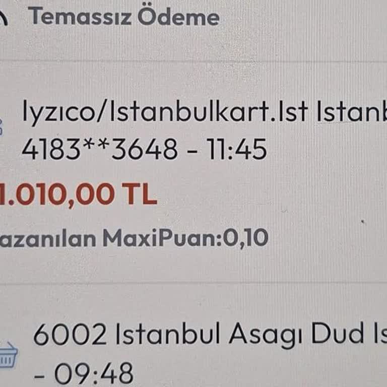 İstanbulkart Yükleme İşlemi Başarısız, Çekilen 1.010 TL Kartta Görünmüyor