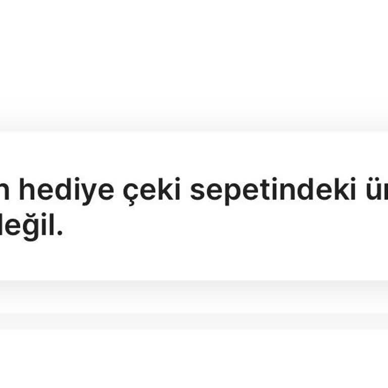 Hepsiburada Hediye Çekinde Kullanım Sorunu