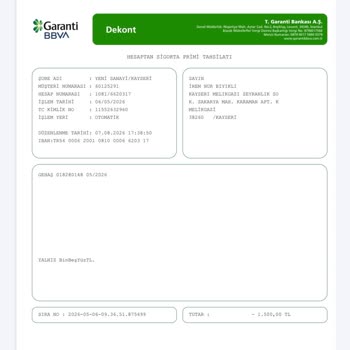 Garanti Emeklilik’te Yetkisiz İadesiz İptal Ve 4500 TL Kesintisinin İadesi Talebi