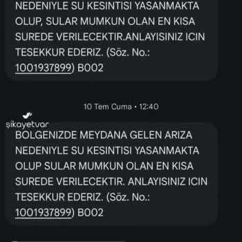 Antalya Büyükşehir Belediyesi Asat Sürekli Olan Su Kesintisi Ve Az Akan Su