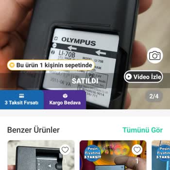 Yanıltıcı İlan Ve Şarj Etmeyen Olympus Uyumlu Cihaz