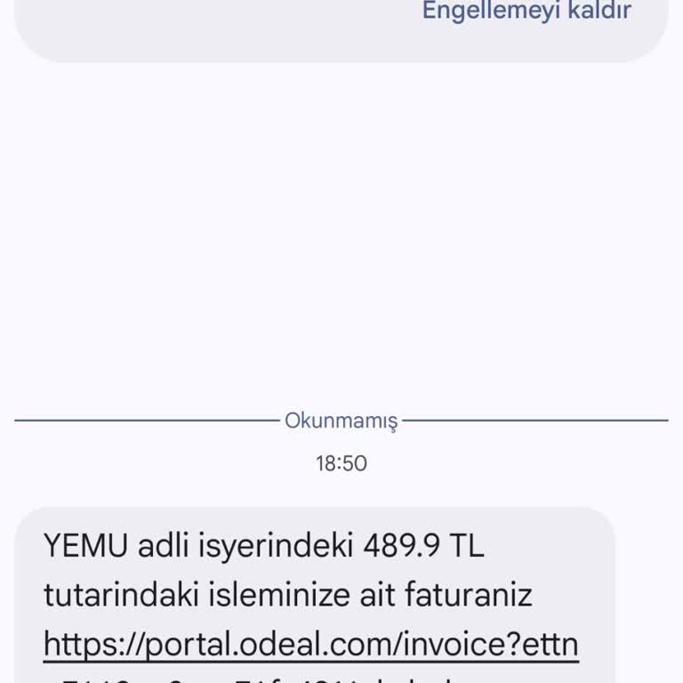 Kişisel Numarama İzinsiz Fatura SMS’i Gönderilmesi