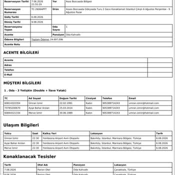 Jolly Tur'dan Dar Oda Ve Ücret İadesi Talebi