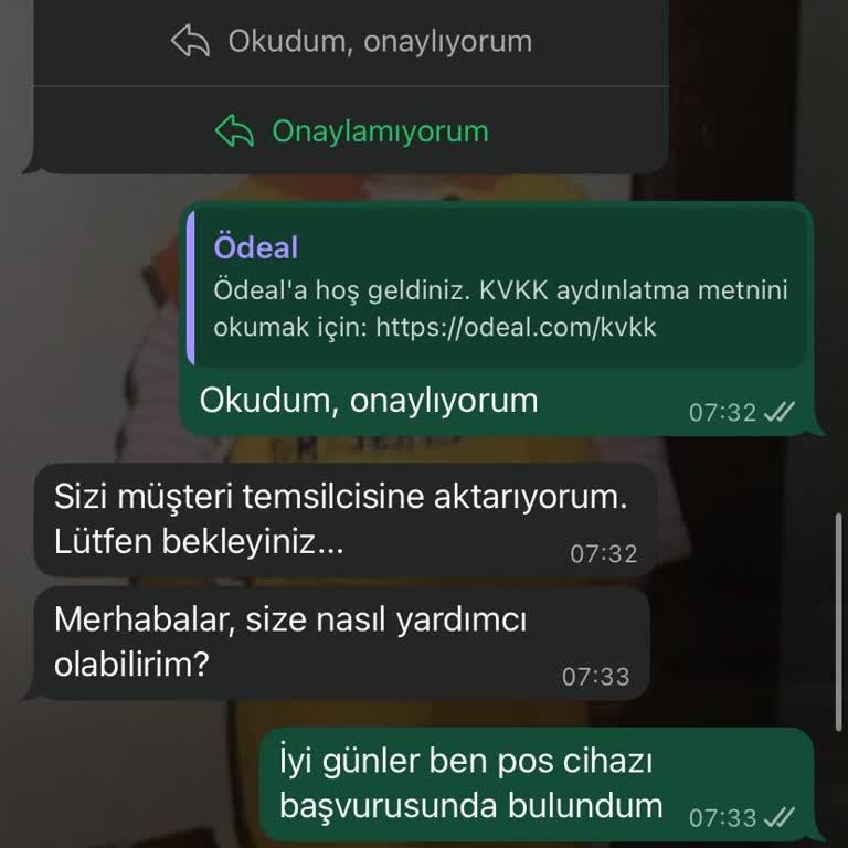Ödeal POS Başvurusunda Eksik Evrak Bilgisi Verilmemesi Ve Süreç Belirsizliği