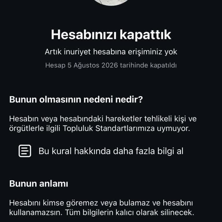 Kapatılan Instagram Hesabım İçin Acil İtiraz Ve Açılma Talebi