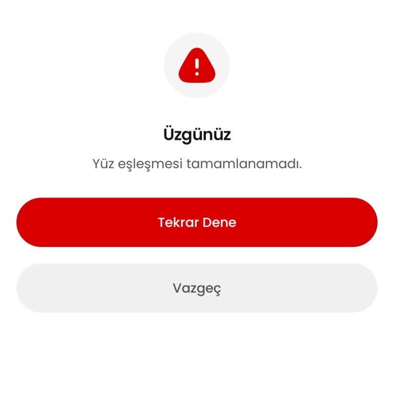 Yüz Tanıma Hatası Nedeniyle 191 TL'yi Çekemiyorum Ve Destek Bulamıyorum