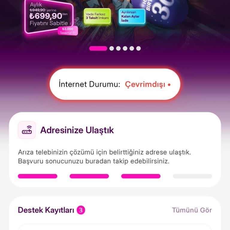 Acil TurkNet Internet Kesintisi Ve Ekip Ziyareti Talebi