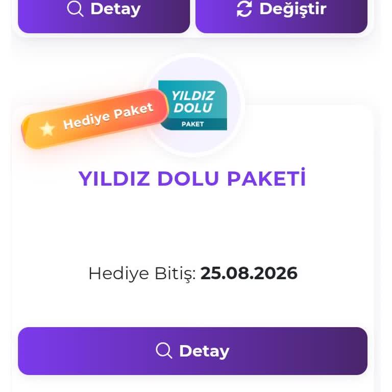 Yıldız Dolu Paketi Hediyesine Ait Yanlış Fatura İptali Talebi