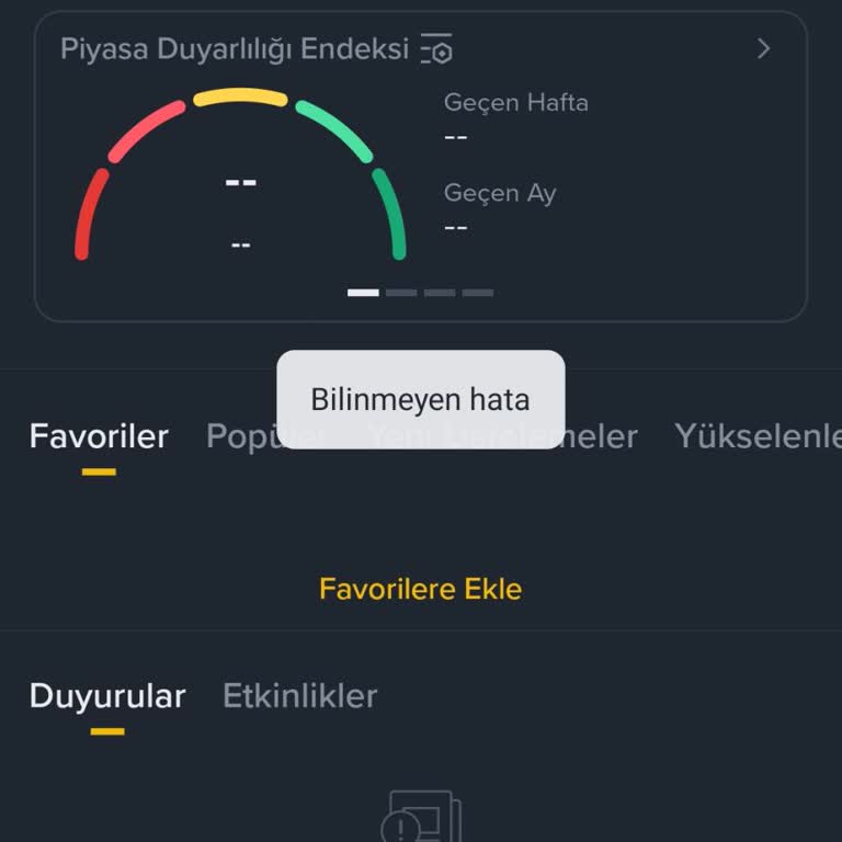 Binance TR Uygulamasında Girişte Bilinmeyen Hata Ve Sürekli Yükleme Sorunu