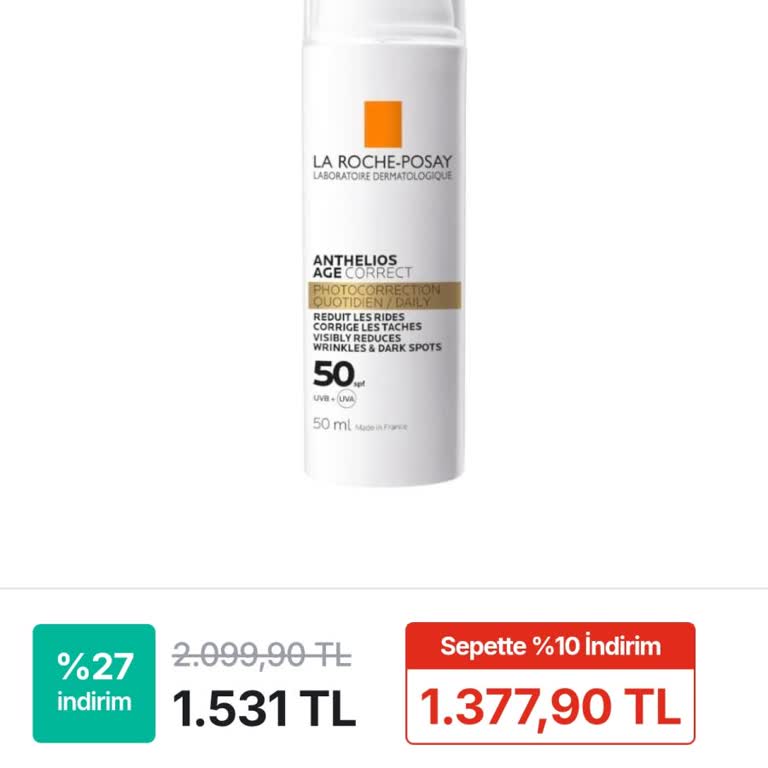 La Roche Posay Güneş Kremi Ciltte Sivilce Ve Kuruluk Yarattı