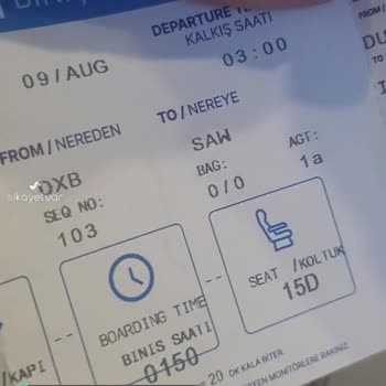Ajet Manuel Kesilen Bagaj Fişi!