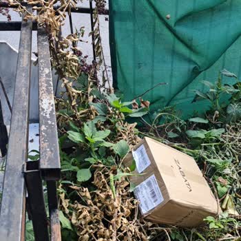 Sürat Kargo Paketi Bahçeye Bıraktı, Hasar Gördü