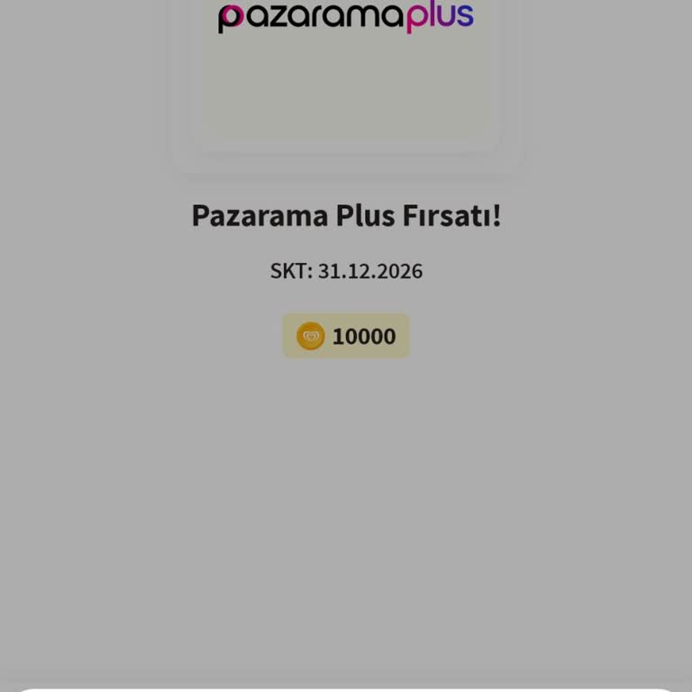 Yeterli Puanıma Rağmen Pazarama Plus Hediye Çeki Kullanılamadı